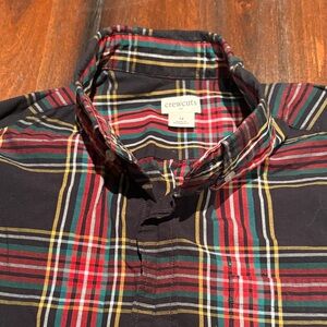 Crewcuts Men's Navy and Red Plaid Shirt
